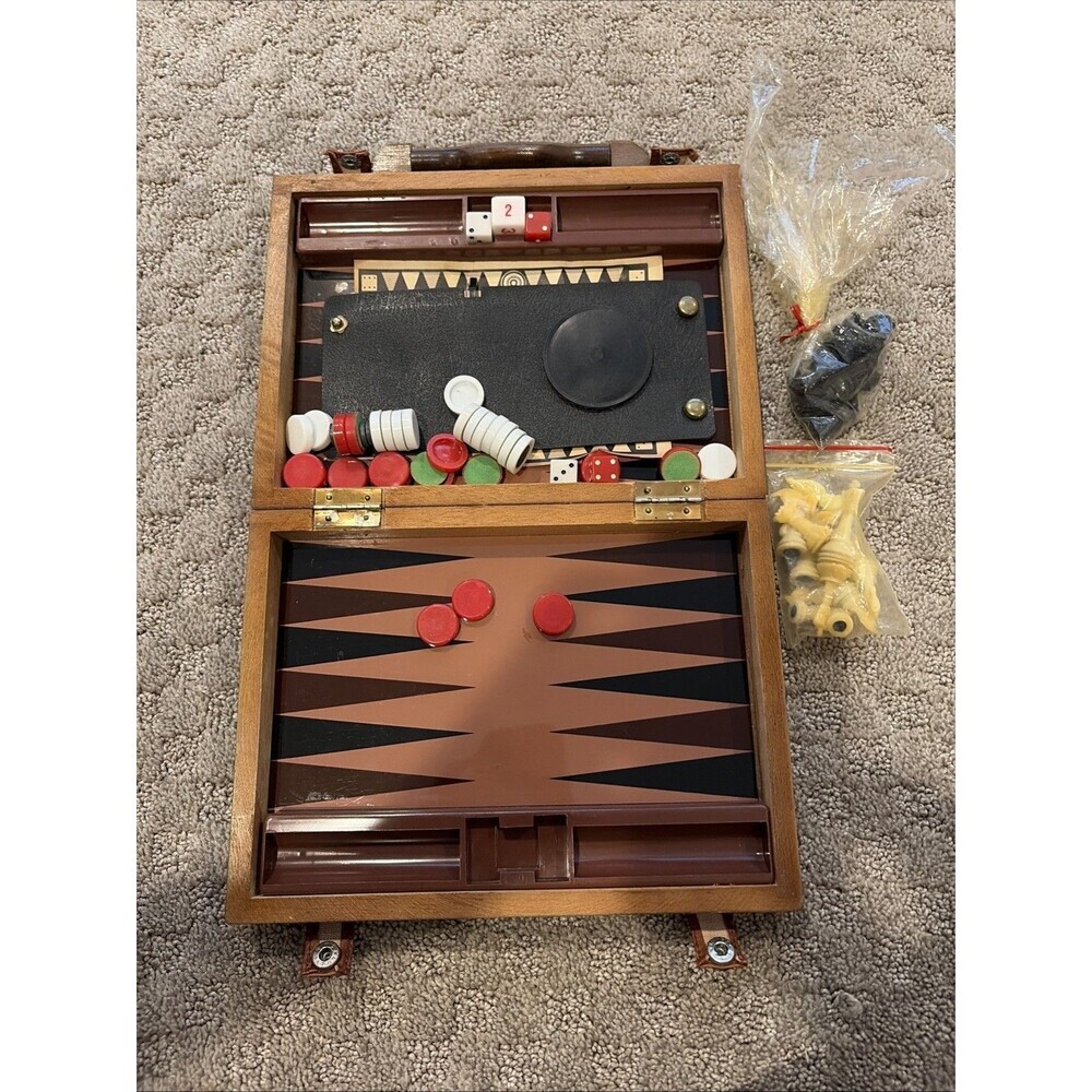 Travel Chess And Backgammon Set - Picture 2 of 2